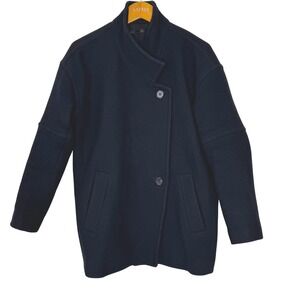 AllSaints Meade Torto Coat Wool Black Womens‎ Size 2